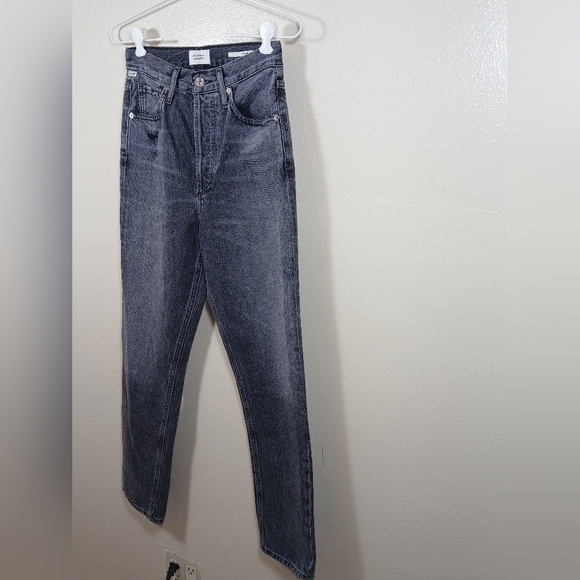 Citizens Of Humanity Sabine High Rise Straight in Black Coffee size 23 - Picture 3 of 12